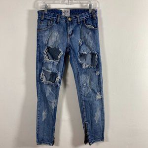 One Teaspoon Trashed Free Birds Jeans size 25